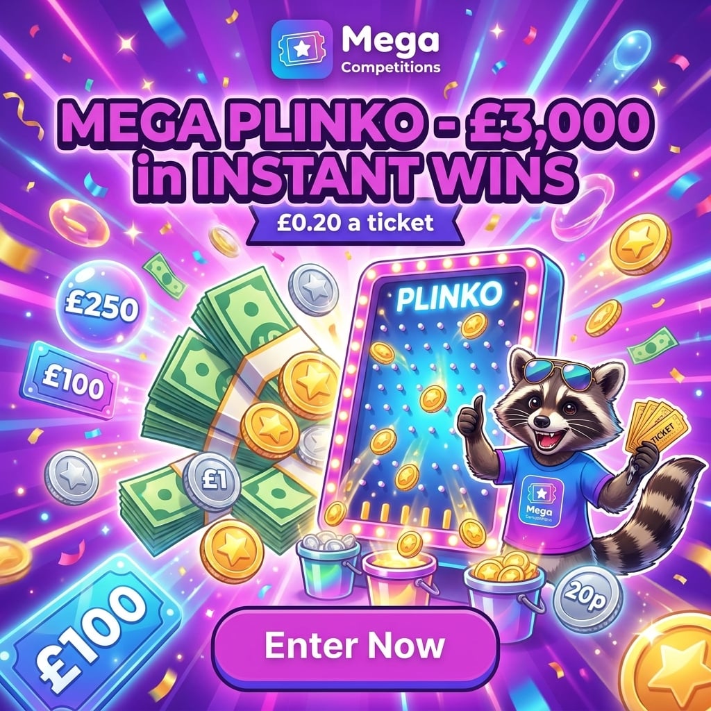 MEGA PLINKO - £3,000 in INSTANT WINS